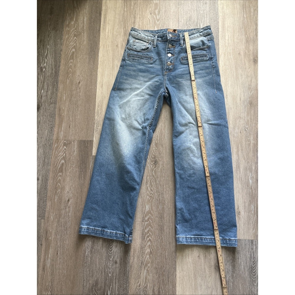 Driftwood Charlee High Rise Crop Wide Leg Jeans Size 27 Boho Buttonfly Womens - Picture 11 of 14